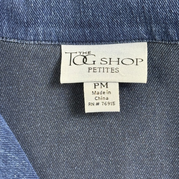 The Tog Shop Petites Stretch Denim Blazer Jacket PM - Picture 5 of 7